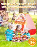 Kids Play Tent, Pop Up Play Tent Burger Theme with Complete Toy Set, Play Toys Play Set for Kids Indoor Outdoor Pretend Play by TinyTreasures Baby Boutique