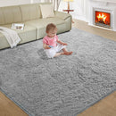 Rugs for Living Room 6x9 Light Grey, Large Big Fluffy Shag Fuzzy Plush Soft Carpet for Bedroom, Kids Home Decor Aesthetic, Nursery, Modern Shaggy Area Rug for Classroom Office, Anti-Skid by TinyTreasures Baby Boutique
