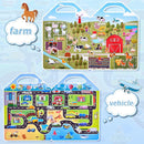 6 Set (260pcs) Puffy Sticker Books Activity for Kids, Animal, Farm, Dinosaurs, Space, Vehicle, Ocean, 3D Reusable Stickers for Boys and Girls, Travel Sticker Books for Kids Ages 3+ by TinyTreasures Baby Boutique