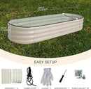 Galvanized Raised Garden Bed Kit Outdoor Metal Garden Planter Box for Backyard Gardening, Planting Vegetables, and Patio (70.8"x23.6"x11.8") by GreenHaven Gardens