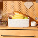 Small Storage Baskets for Organizing | Closet Organizer Bins | Shelf Toy Basket | Woven Rope Baskets | Cube Decorative Box | Shallow Basket | 13x8.5x5.1” | 3 Packs Rainbow by CozyNest Decor