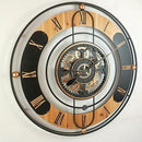 The Gears Clock 36'' Inch Real Moving Gear Wall Clock Switzerland Line (Black, 36 inches (90 cm)) by CozyNest Decor