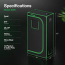 VIVOSUN S326 36"x20"x63" Grow Tent, High Reflective Mylar with Observation Window and Floor Tray for Hydroponics Indoor Plant for VS1000/VS2000 by GreenHaven Gardens