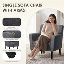 COLAMY Modern Accent Chair for Living Room, Upholstered Fabric Accent Armchair with Back, Soft Single Sofa Chair with Arms for Bedroom/Office/Reception Room, Dark Grey by CozyNest Decor