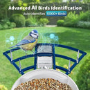 Smart Bird Feeder with Camera Solar Powered & AI Bi rd Identification, 2.4Ghz WiFi Bird feeders for Outdoors, 2K Live Video, Nstant Arrival Alerts - Best Gifts for Bi rd Lovers（Indigo Blue） by CozyNest Decor