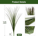 8PCS 17.3" Fake Plants Artificial Wheat Grass Greenery Plastic Plants Fake Grass Artificial Plants for Outdoor Decor Artificial Flower with Greenery Stems for Indoor Home Decoration by CozyNest Decor