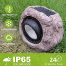 Outdoor Solar Rock Light, Waterproof LED Solar Spotlight, Garden Landscape Lights, Decorative Garden Rock Lights for Paths, Sidewalks, Patio and Landscaping - 2 Pack by GreenHaven Gardens