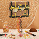 WERNNSAI Treasure Chest Piñata - Pull String Pirate Themed Piñata with Blindfold and Bat Adventure Birthday Party Decoration for Boys Kids Family Games Piñata Adventure Theme Party Supplies by TinyTreasures Baby Boutique