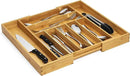Bamboo Drawer Organizer, 2 Pack - Expandable Silverware Organizer & Utensil Drawer Organizer, Cutlery Tray with Dividers, 7-9 Slots- Premium Kitchen Organizer for Utensils & Flatware (Natural) by CozyNest Decor