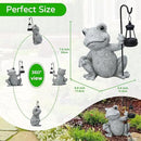 Solar Garden Outdoor Statues Frog with Solar Lantern, Lawn Decor Frog Figurine for Patio Balcony Yard, Yard Unique Christmas Birthdays Gift for Mom Grandma by GreenHaven Gardens