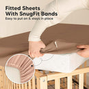 KeaBabies 2-Pack Muslin Crib Sheets for Boys, Girls - 100% Organic Cotton Fitted Baby Crib Mattress Sheet, Soft Breathable Standard Toddler Bed Cover Bedding Set, Neutral, Durable 52x28 (Russet) by TinyTreasures Baby Boutique