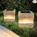 2 Pack Solar Rock Lights Outdoor - Solar Powered Landscape Ground Fake Rocks Light Waterproof with Warm LED Lights for Table Patio Yard Garden Pathway Walkway Decor(Grey) by GreenHaven Gardens