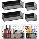 Tioncy 4 Pcs Magnetic Storage Bin Magnetic Locker Organizer for Pegboard Refrigerator Shelves Basket Container Wire Storage Holder for Kitchen Home Whiteboard(Black,10.6''l, 6.2''l) by CozyNest Decor