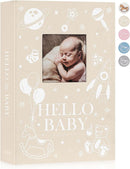 Lanpn Baby Photo Album 4x6 300 Pockets, Linen Newborn Bebe Ultrasound Photo Album with Memo Writing Area Photo Book, Picture Album for kids, Baby Girl Boy Memory Book Keepsake Beige by TinyTreasures Baby Boutique