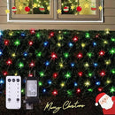 Net Lights Outdoor Mesh Lights, 360 LED Christmas Net Lights Plug in with Remote, 12x5 ft Extendable 8 Modes Net Lights Waterproof with Green Wire for Bushes Gazebo Lawn Patio Garden Tree (Multicolor) by GreenHaven Gardens