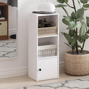 Furinno Luder Shelf Bookcase with 1 Door Storage Cabinet, White by TinyTreasures Baby Boutique
