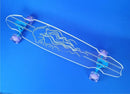 Clear Longboard Skateboard - Transparent Acrylic Long Boards with Light-Up LED Wheels for Smooth Rides - Ride The Streets in Style with Longboard Built for Beginners & Pros Alike by TinyTreasures Baby Boutique