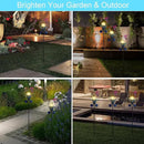 VCUTEKA Solar Lights Outdoor Metal Garden Stake Waterproof Crackle Glass Globe Garden Decor Fairy for Pathway, Lawn, Patio, Yard by CozyNest Decor
