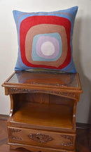 Kandinsky Modern Pillow Cover - Ruby Abstract Pillows | Contemporary Pillows | Mid Century Chair Cushions | Handmade Wool Size 18x18 by CozyNest Decor