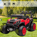 Electric UTV for Kids, 24V Riding Cars for Kids Ages 4-8, Battery Operated Car with Remote Control for Parent, Children Car with Bluetooth 3 Speeds LED Lights Storage Trunk, Red by TinyTreasures Baby Boutique
