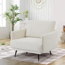 Oversized Accent Chair for Living Room Chairs Reading Arm Chair Comfy Modern Single Sofa Side Chairs with Metal Legs & Soft Cushion for Bedroom, Balcony,Waiting Room (Chenille, Oatmeal) by CozyNest Decor