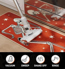Halloween Kitchen Mat Set of 2, Spooky Skeleton Gothic Halloween Kitchen Decor, Halloween Rug for Floor, Indoor Spooky Home Decor with Non-Slip Backing,17 x 29 Inch & 17 x 47 Inch by CozyNest Decor