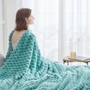 NEWCOSPLAY Super Soft Queen Blanket Sage Green Premium Silky Flannel Fleece 3D Clouds Stylish Jacquard Lightweight Bed Blanket All Season Use 350GSM (Sage Green, Queen(90"x90")) by CozyNest Decor