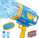 Bubble Gun, 125 Holes Bubble Machine with Lights, Bubble Guns for Kids Ages 4-8 Year Old, Big Bubble Gun Blaster for Wedding, Halloween Outdoor Toy Birthday Bubble Maker Party Favors (Blue) by TinyTreasures Baby Boutique