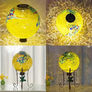 10" Diameter Solar Gazing Ball and 8.5" Metal Stand Indoor Outdoor Glass Globe Sphere Yard Art Ornament Solar Gazing Balls for Garden,Lawn,Porch,Patio Gardening Gift for Women(Yellow) by CozyNest Decor