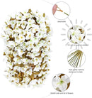 Bougainvillea Artificial Flowers Plants for Outdoors Outside Fall Autumn Decoration, 2 pcs Faux Silk Long Trailing Vines UV Resistant Look Real White Fake Flowers for Front Door Porch Planter Urn Yard by CozyNest Decor