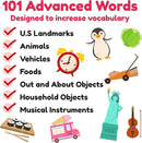 Advanced Flash Cards for Toddlers 3-5 Years – 101 Flashcards – Preschool Flash Cards – Kindergarten Flash Card for Kids – Toddler Learning – Educational Gift - for Ages 3, 4, 5 & 6 by TinyTreasures Baby Boutique
