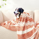 Snuggle Sac Orange Fall Throw Blanket for Couch, Reversible Super Soft Blankets Warm Cozy Knit Fuzzy Plush Blankets for Sofa,Living Room, Stripe Orange,50x60 inches by TinyTreasures Baby Boutique