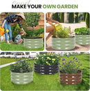 G GOOD GAIN Round Raised Garden Bed - 2Pcs 2x2x1ft Galvanized Steel Planter Boxes Outdoor with Rubber Edge Trim | Metal Raised Beds for Gardening Vegetables Flowers Fruits Herbs (Olive Green) by GreenHaven Gardens