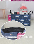 Rectangular Storage Basket Fabric Organizer Bin for Toys,Books,Clothes,Gifts,Pets-Perfect for Home,Office,Nursery,Dorm,Shelf(Rec-Blue Whale ) by TinyTreasures Baby Boutique