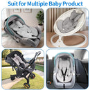 3in1 Baby CarSeat Head Support for Infant, Reversible Soft Infant Car Seat Insert Newborn Boy Girl, Breathable Cotton Head Body Support Pillow Cushion,Stroller,Swing,Bouncer,Baby Registry,Grey by TinyTreasures Baby Boutique