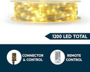 Joiedomi 1200 LED Christmas Lights Outdoor,394 FT Warm White Christmas Tree Lights with 8 Modes Timer, PVC Clear Wire String Lights with Reel for Indoor Outdoor Holiday Xmas Eve Night Decorations by GreenHaven Gardens