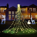 BlcTec Outdoor Christmas Decorations, 317 LED Christmas Lights with 9 Strands 11.9ft Waterfall Christmas Tree Lights, 8 Modes, Waterproof, Topper Star & Timer for Yard Patio Xmas Décor, Warm White by GreenHaven Gardens