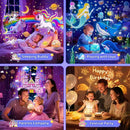 PIKOY Unicorn Toys for Girls Gifts, 15 Films+15 Lullaby Sound Machine for Kids Night Light Projector, Remote+Rechargeable Night Light for Kids Gifts, 360 °Rotation Princess Mermaid Toddler Girl Toys by TinyTreasures Baby Boutique