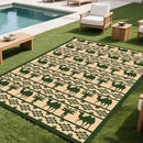 WILDROOTS 5x8 Feet Plastic Tropical Green Outdoor Rug, Stain Resistant Waterproof Reversible Outdoor Patio Rug, Fade Resistant Camping Rug by GreenHaven Gardens
