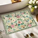 Floral 2x3 Area Rug Machine Washable Soft Print Boho Carpet Non Slip Doormat Low Pile Flower Area Rugs for Living Room Bedroom Nursery Kitchen Dining Room Indoor-Light Green by TinyTreasures Baby Boutique