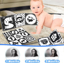 KUANGO Newborn Toys Black and White Baby Toys 0-3 Months High Contrast Baby Toys for Newborn - High Contrast Baby Soft Book Infant Tummy Time Toys Crinkle Sensory Toys for Brain Development by TinyTreasures Baby Boutique