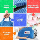 Hobestluk 2.5FT Bean Bag Chair Beanbags Small Bean Bag Chair with Filler Included Teardrop Bean Bag with Removable Cover for Bedroom Living Room (Small, Blue) by CozyNest Decor