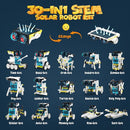 30-in-1 STEM Solar Robot Kit Toys, 243 Pieces Educational Building Science Experiment Kit for Kids Aged 8-12, Birthday Gifts Kids Aged 8 9 10 11 12 13 Years Old(White) by TinyTreasures Baby Boutique