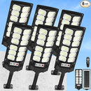 Solar Lights Outdoor Waterproof, 6500K 13000LM LED Dusk to Dawn Solar Street Light, Solar-Powered Flood Lights with Motion Sensor and Remote Control, Solares Parking Lot Light for Yard Walkway, 6-Pack by GreenHaven Gardens