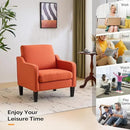 VINGLI Burnt Orange Mid Century Modern Accent Chair for Living Room & Bedroom, Scooped Arm, Upholstered Comfy Chair for Apartment, Waiting Room by CozyNest Decor