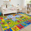 STARUIA ABC Rug for Kids Playroom, Classroom Floor Play Mat for Kids, Preschool Educational Rug for Learning Alphabet Animals Numbers Months, ABC Carpet Play Rug for Nursery Kid Room Decor (63"x78") by TinyTreasures Baby Boutique