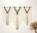 guzhiou large macrame wall hanging - Boho Tapestry Macrame Wall Decor Art- Chic Bohemian Handmade Woven Tapestry Home Decoration for Bedroom Living Room Apartment Wedding Party - 43"x32" (Beige-grey) by CozyNest Decor