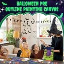 Blosssound 10 Set Pre Printed Canvas Pre Drawn Canvas Painting with Easel Kits 5" x 7" Outline Painting Panels for Beginners, DIY Craft Project, Party Favor, Home Decors(Spider) by TinyTreasures Baby Boutique