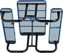 Global Industrial 4' Rectangular Expanded Metal Picnic Table, 48" L x 62" W,Blue by GreenHaven Gardens