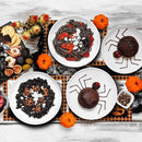 Honoson 100 Pieces Halloween Placemats Happy Halloween Fall Pumpkin Placemats Paper Halloween Place Mats Spooky Ghost Buffalo Plaid Kitchen Mat Double Sided Dinner Table Mats, 14 x 10 Inch by CozyNest Decor